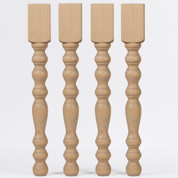 Cuatro patas para mesas de madera torneada