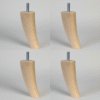 Cuatro patas de madera para sofás con forma curva