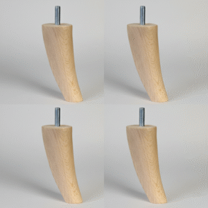 Cuatro patas de madera para sofás con forma curva