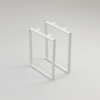 Patas rectangulares de metal para escritorio en color blanco