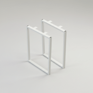 Patas rectangulares de metal para escritorio en color blanco