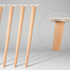 Cuatro patas para mesa de comedor y escritorio en madera de haya