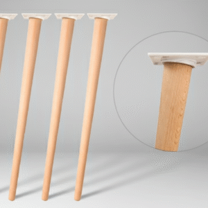 Cuatro patas para mesa de comedor y escritorio en madera de haya