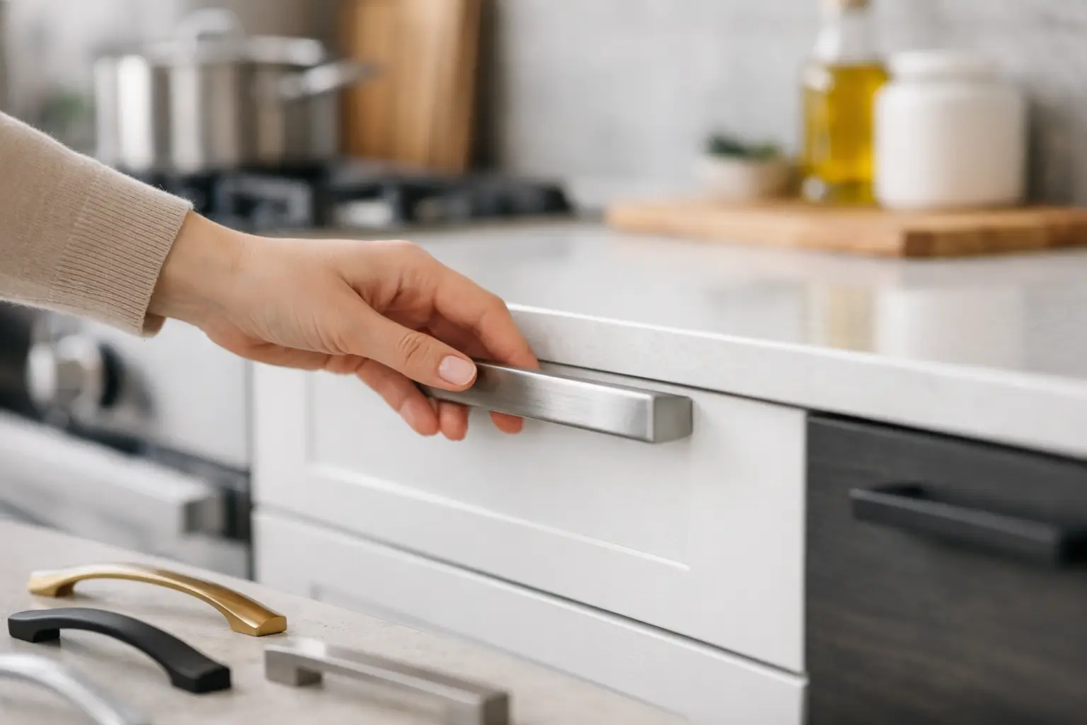 Tiradores para muebles de cocina: cómo elegir
