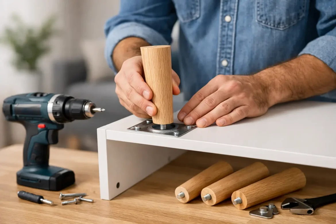 Cómo instalar patas en un mueble paso a paso