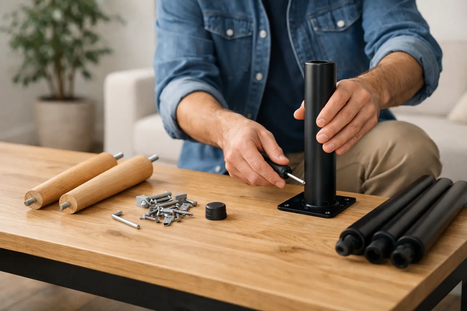 Cómo cambiar patas de mesa paso a paso