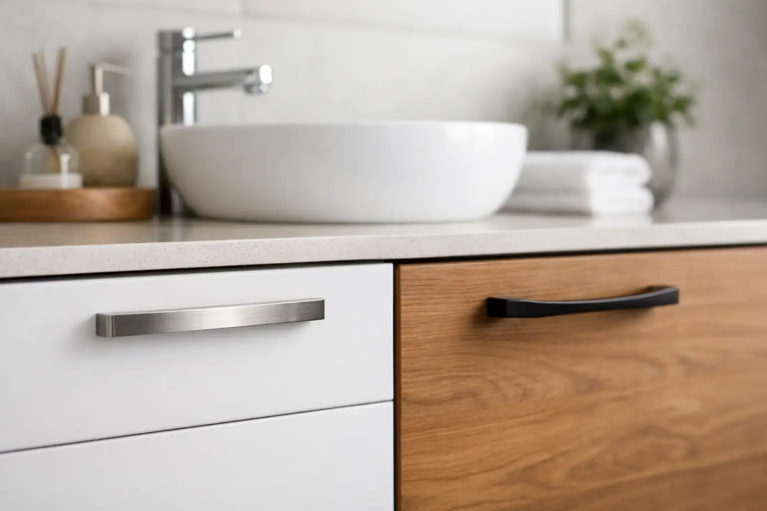 Tiradores para muebles de baño que sí encajan