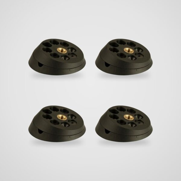 Conectores orientables para patas de mesa M10, 5 posiciones – 4 uds