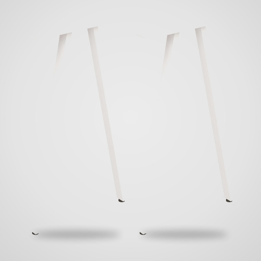 Pata de mesa metálica en V invertida 72 × 41,8 cm para escritorio y comedor