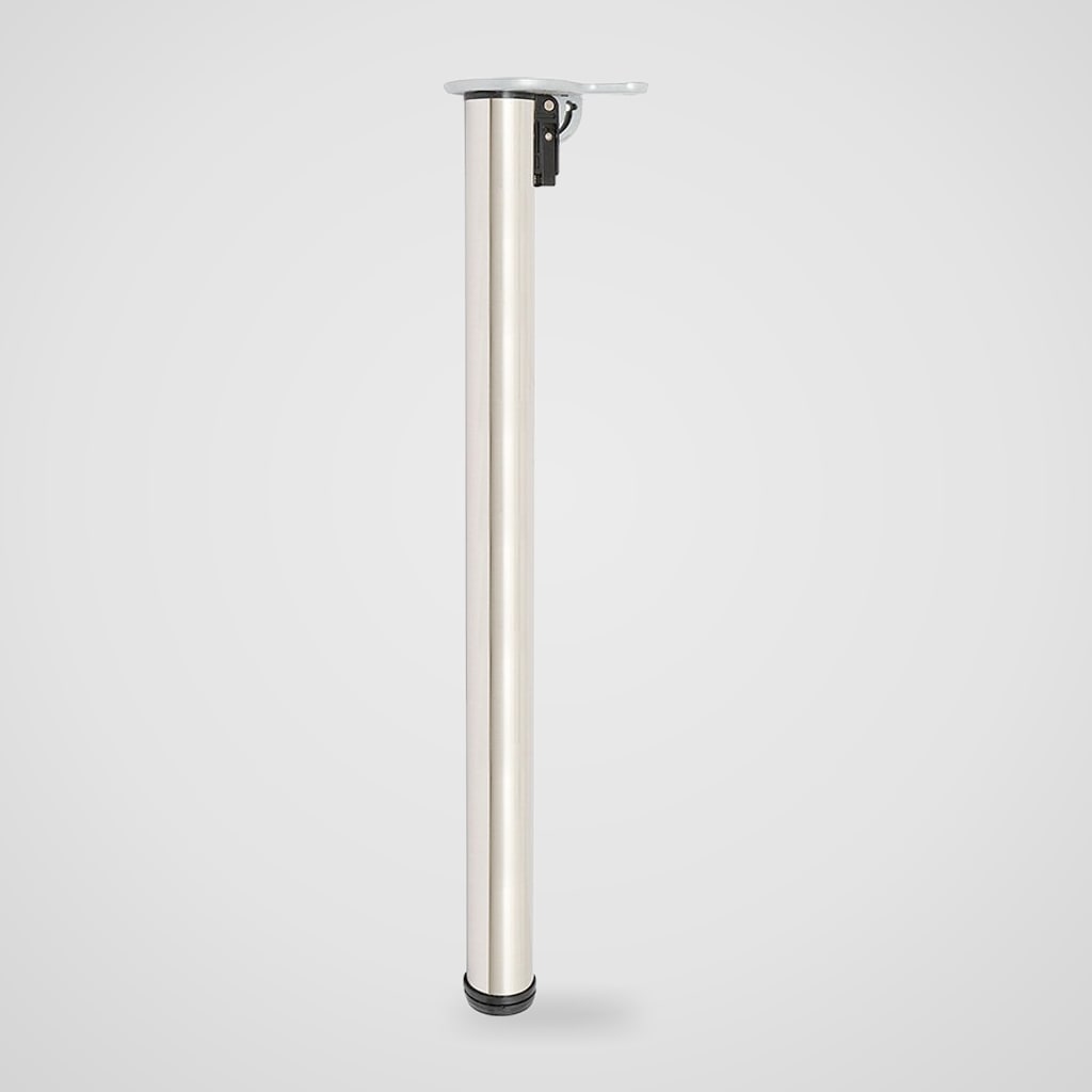 Pata plegable para mesa Ø 50 mm, regulable de 71 a 74 cm
