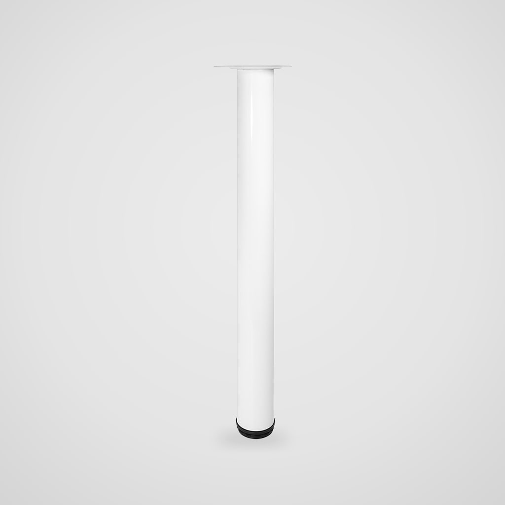 Pata regulable de acero Ø 60 mm para mesa de comedor y escritorio, 71 cm