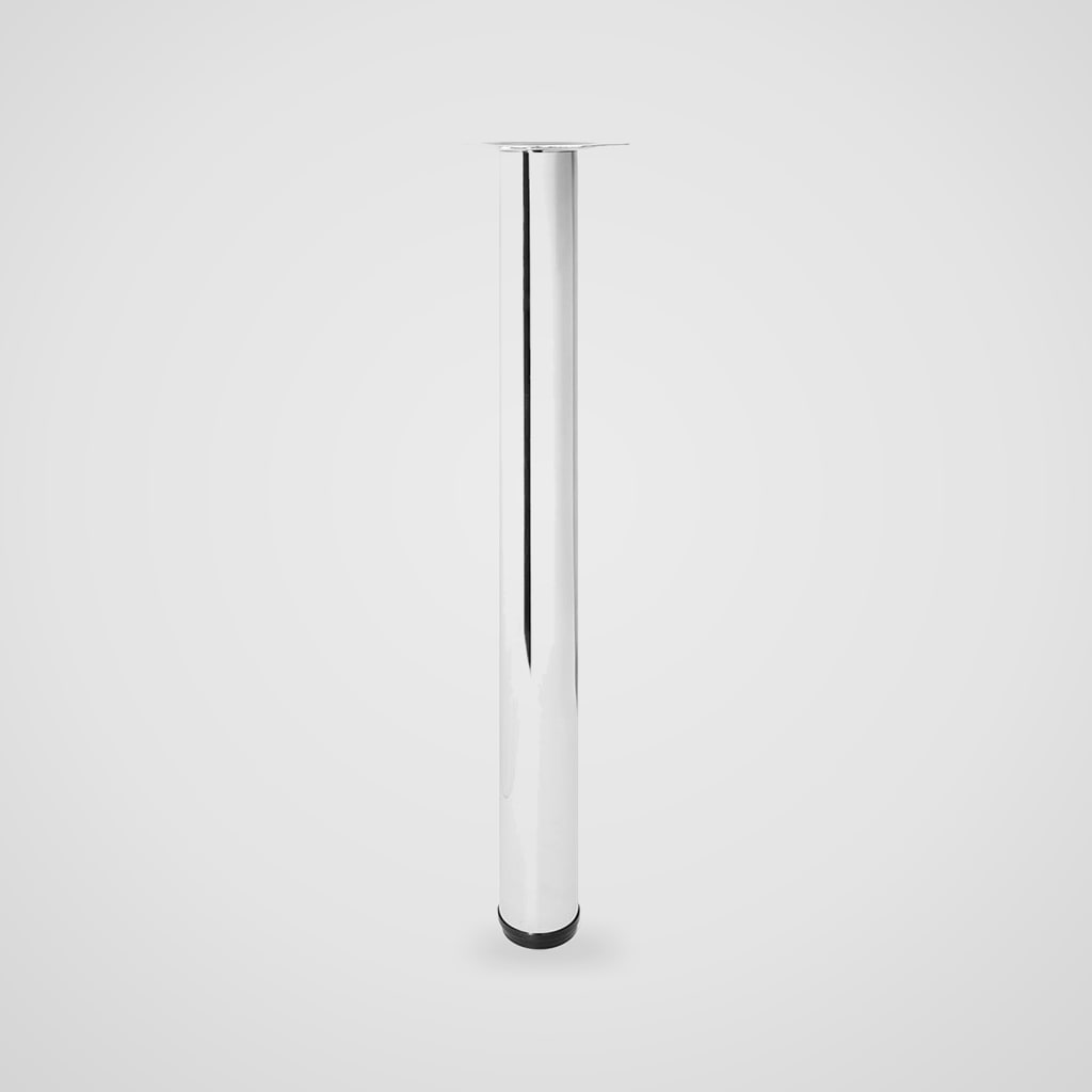 Pata regulable de acero Ø 60 mm para mesa de comedor y escritorio, 71 cm
