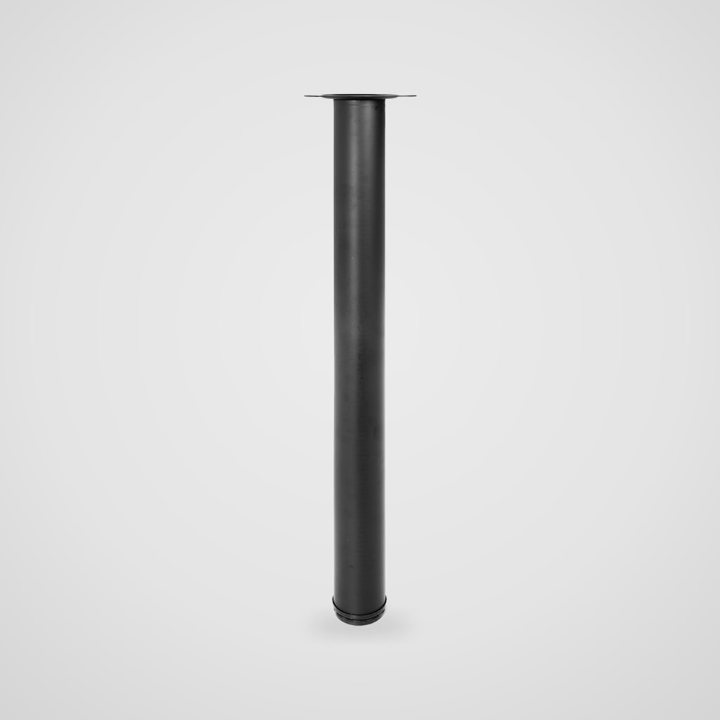 Pata regulable de acero Ø 60 mm para mesa de comedor y escritorio, 71 cm
