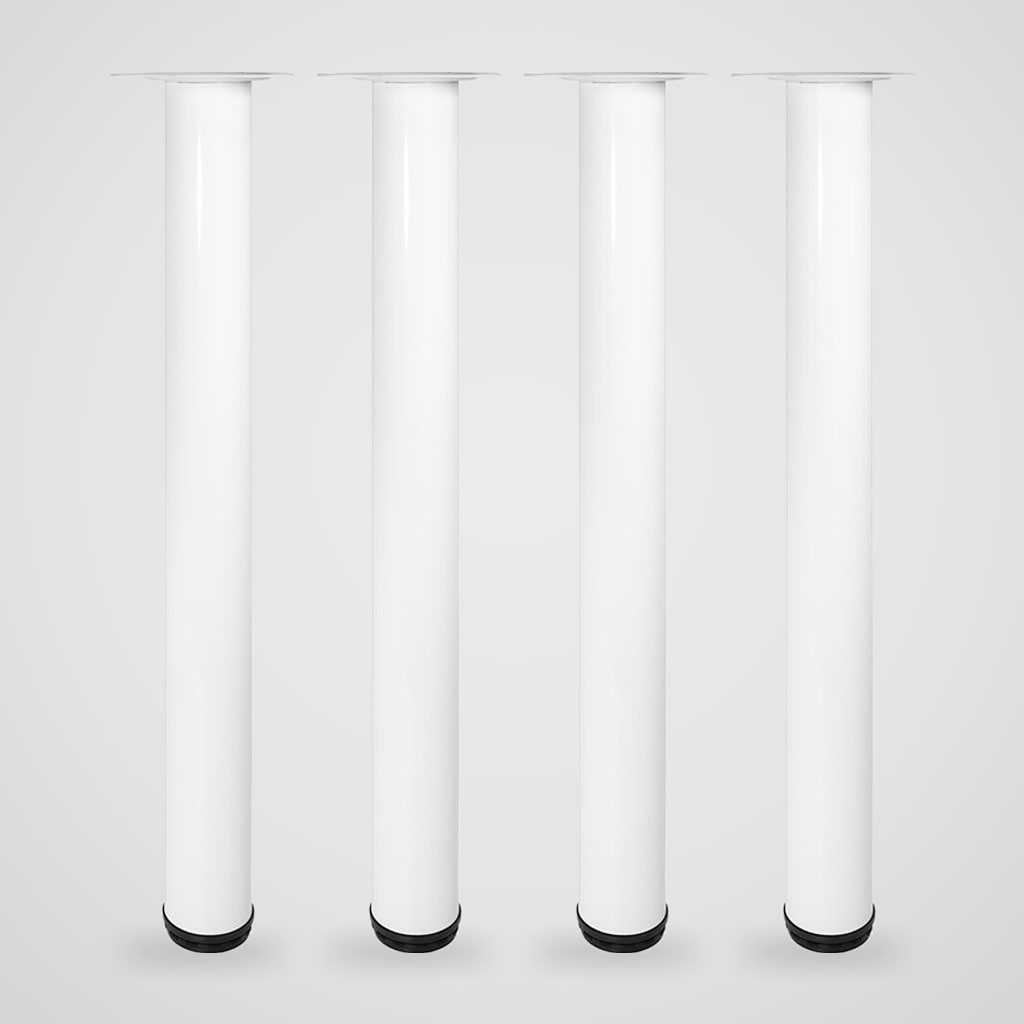 Pata regulable de acero Ø 60 mm para mesa de comedor y escritorio, 71 cm