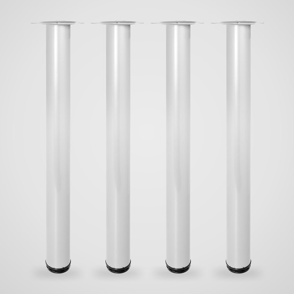 Pata regulable de acero Ø 60 mm para mesa de comedor y escritorio, 71 cm