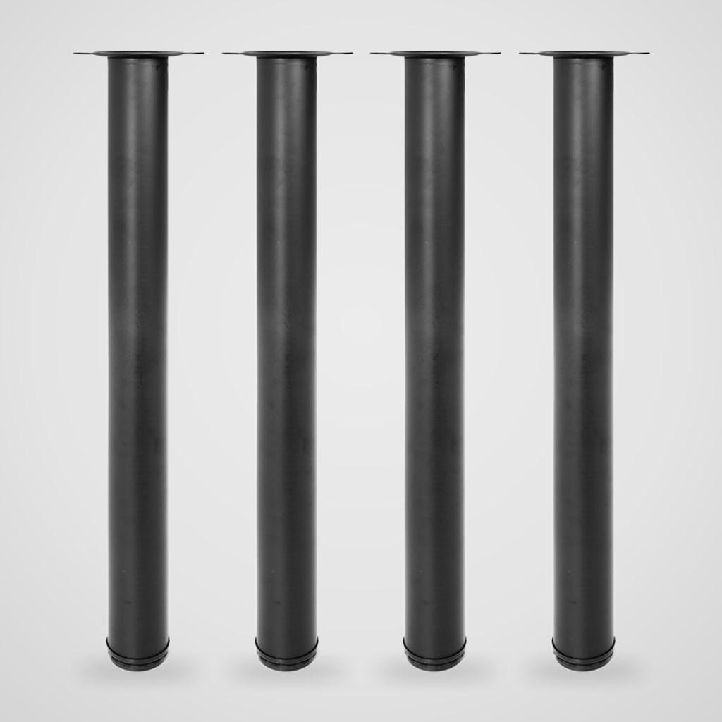 Pata regulable de acero Ø 60 mm para mesa de comedor y escritorio, 71 cm