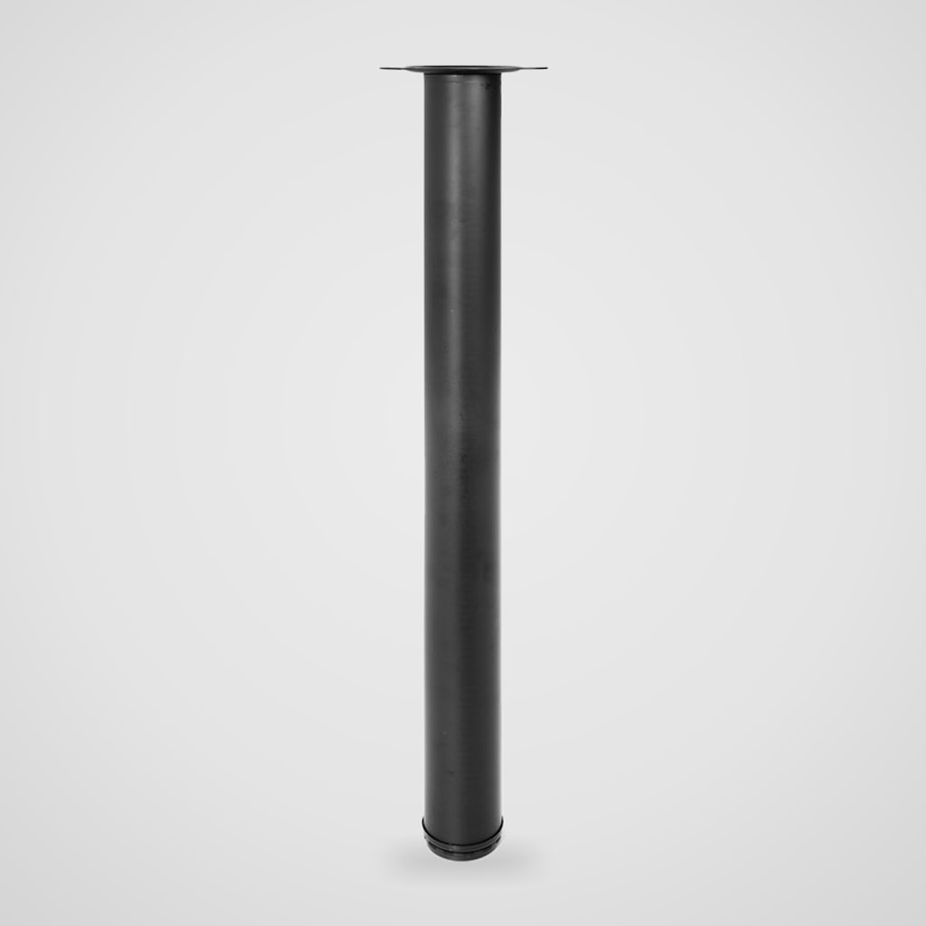 Pata regulable de acero Ø 60 mm para mesa de comedor y escritorio, 71 cm