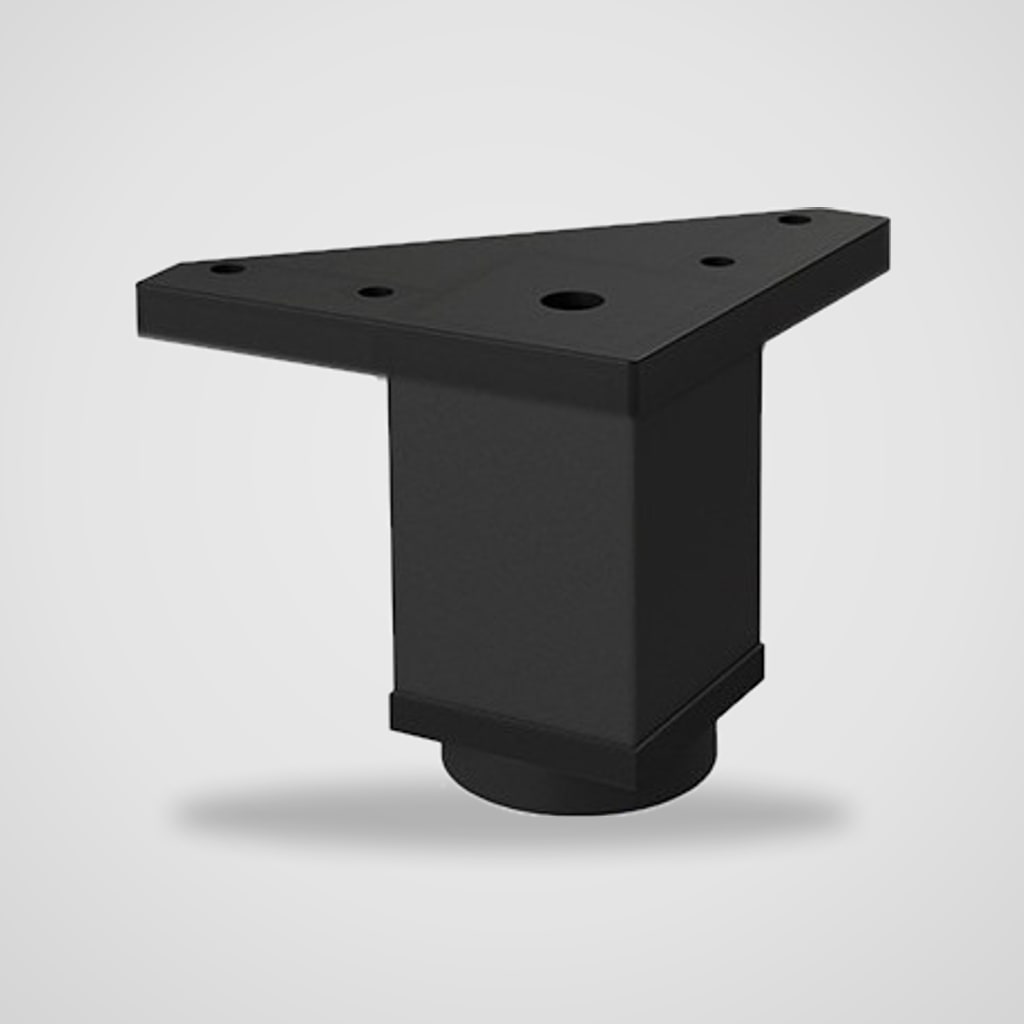 Patas de aluminio negras cuadradas para mueble y sofá – 4 uds
