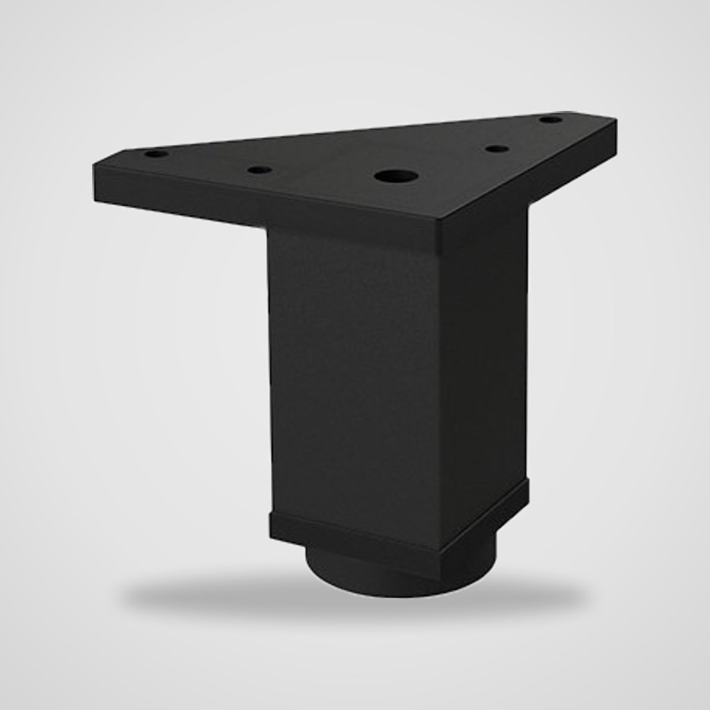 Patas de aluminio negras cuadradas para mueble y sofá – 4 uds