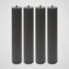 Patas cilíndricas de acero Ø 50 mm para cama y canapé, rosca M10 – 4 uds