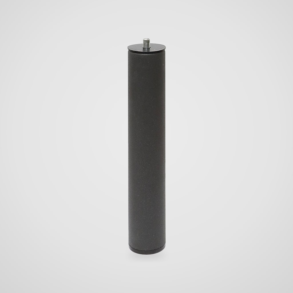 Patas cilíndricas de acero Ø 50 mm para cama y canapé, rosca M10 – 4 uds