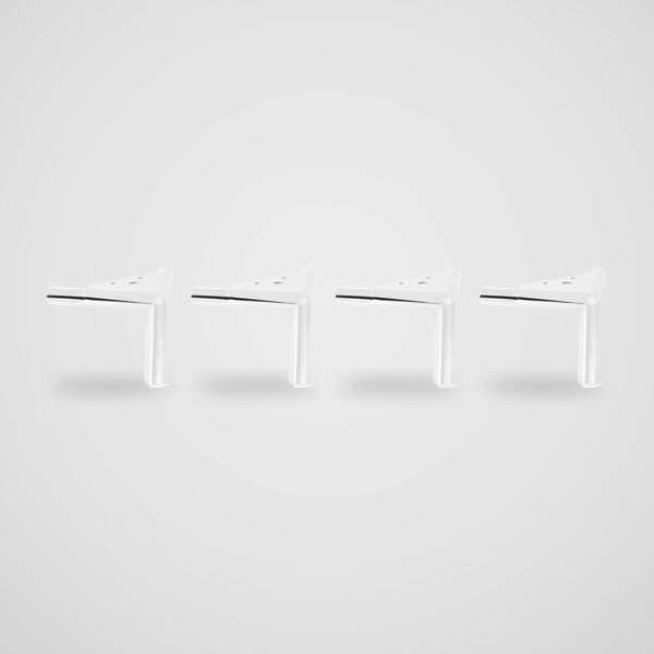 Patas de esquina de aluminio cromado 13 cm – 4 uds