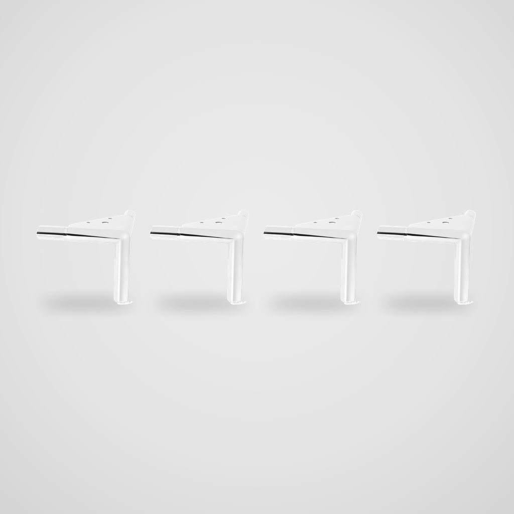 Patas de esquina de aluminio cromado 13 cm – 4 uds