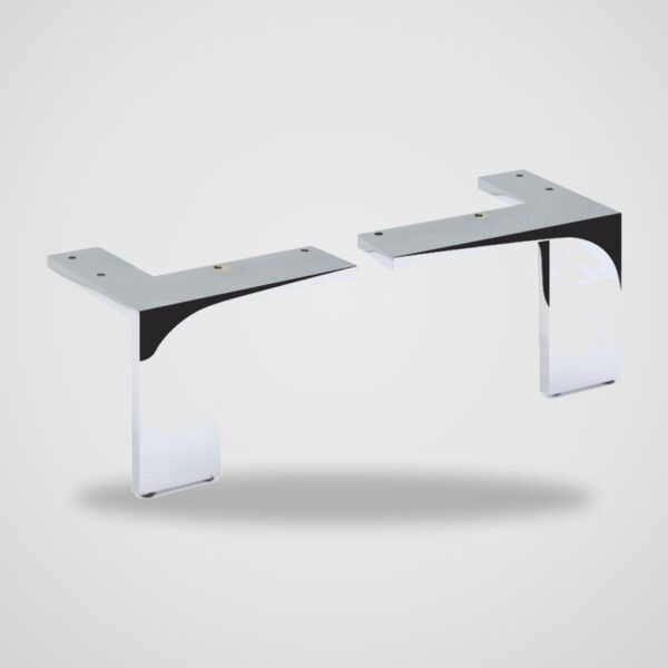 Juego de 4 patas de metal macizo en L invertida 11 cm, hasta 300 kg