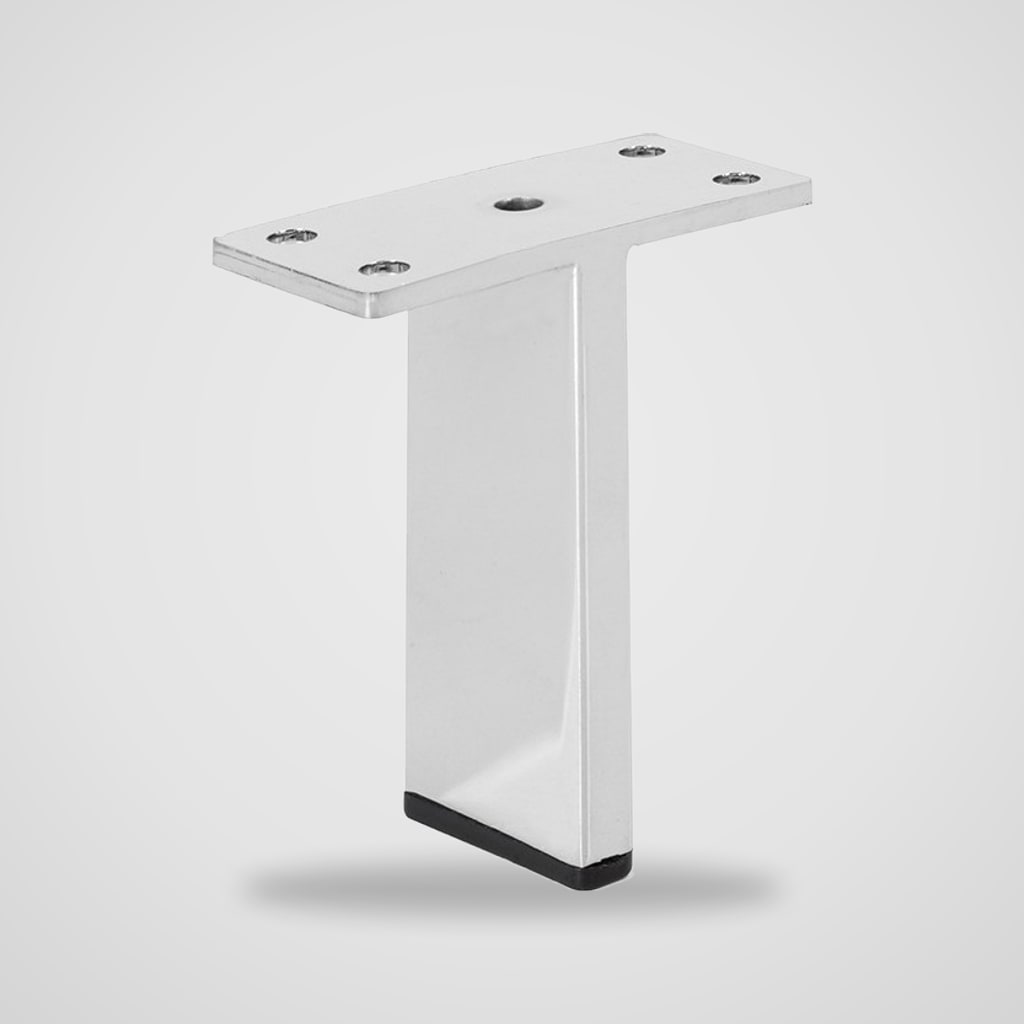 Patas metálicas rectangulares rectas 10 y 12 cm – 4 uds