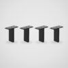Patas metálicas rectangulares rectas 10 y 12 cm – 4 uds