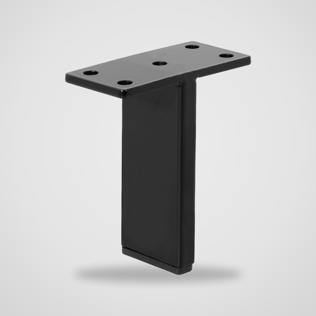 Patas metálicas rectangulares rectas 10 y 12 cm – 4 uds