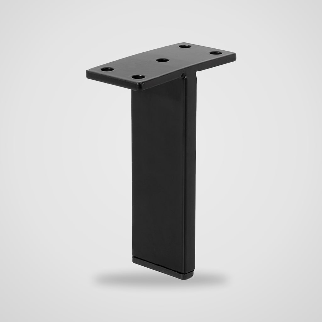 Patas metálicas rectangulares rectas 10 y 12 cm – 4 uds