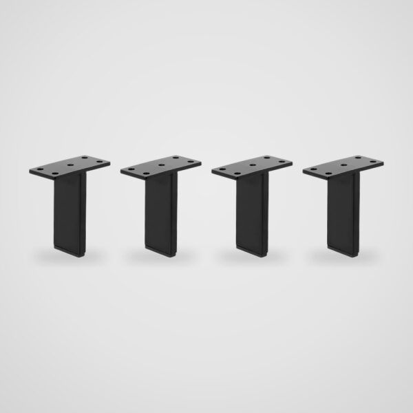 Patas metálicas rectangulares rectas 10 y 12 cm – 4 uds