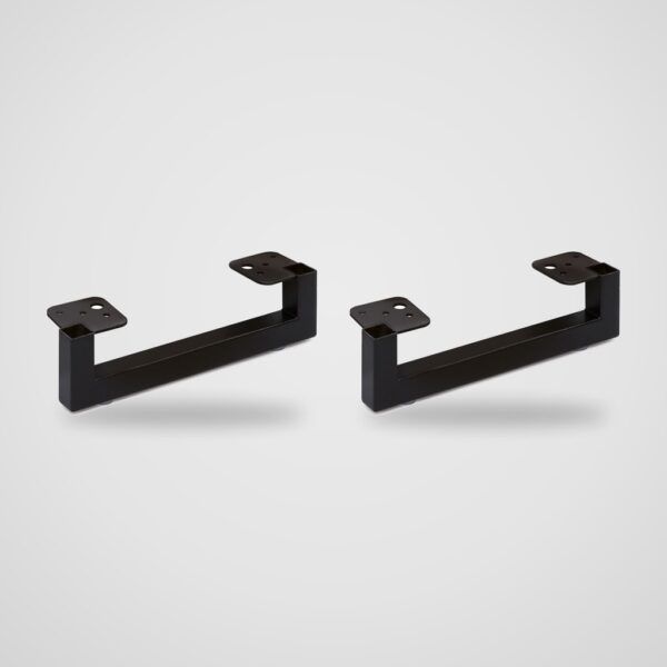 Patas metálicas en U para mueble bajo y banco, 6 × 22,5 cm – 2 uds