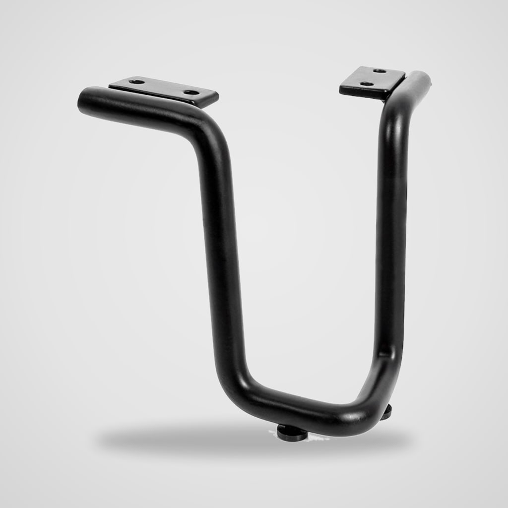 Patas metálicas en U de tubo negro, 10 y 12 cm – 2 uds