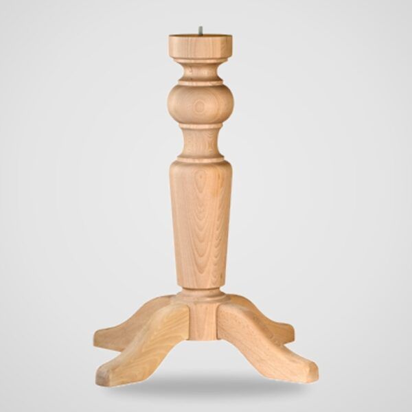 Pie central de madera de haya para mesa redonda, 74 cm