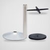 Pie de mesa central con base cónica cromada Ø 50 cm – kit completo