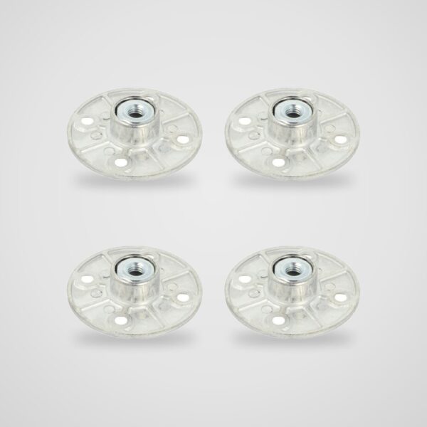 Placas de montaje redondas para patas de mesa M8 y M10 – 4 uds