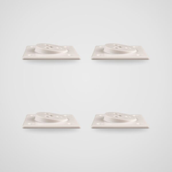 Placas de 80 × 80 mm para inclinar patas de mesa y mueble – 4 uds