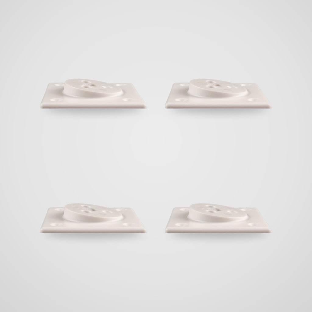 Placas de 80 × 80 mm para inclinar patas de mesa y mueble – 4 uds