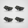 Ruedas fijas mini Ø 12 mm negras para cajones y bases – 4 uds