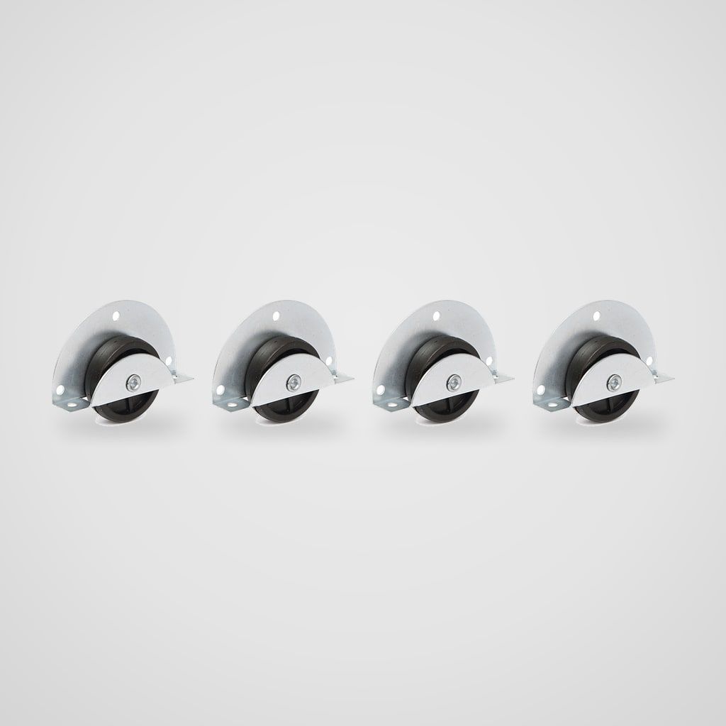 Ruedas guía de 45 mm con placa para puerta corredera